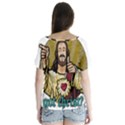 Buddy Christ V-Neck Flutter Sleeve Top View2