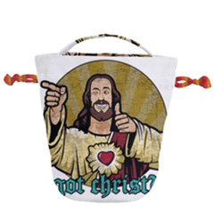 Buddy Christ Drawstring Bucket Bag by Valentinaart