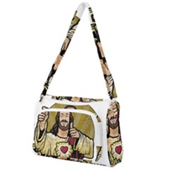 Buddy Christ Front Pocket Crossbody Bag by Valentinaart