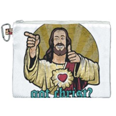 Buddy Christ Canvas Cosmetic Bag (xxl) by Valentinaart