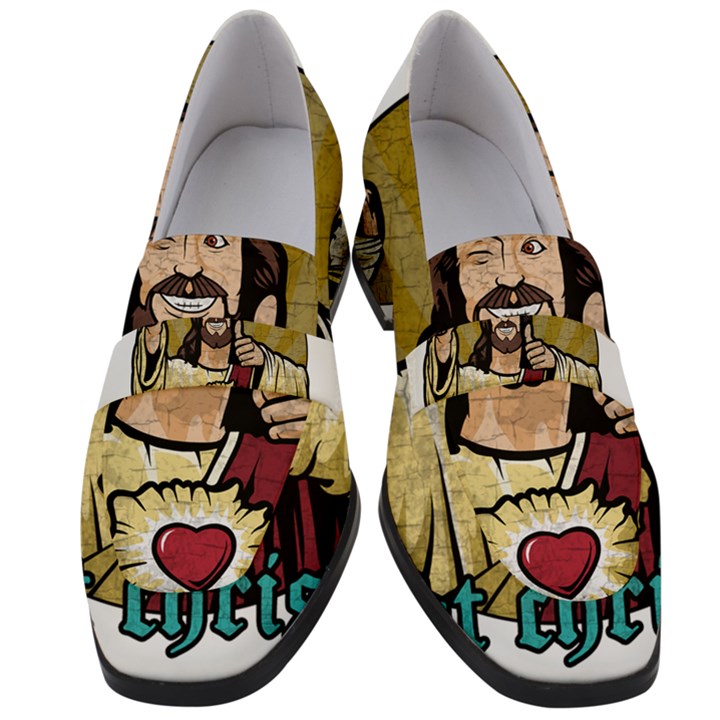 Buddy Christ Women s Chunky Heel Loafers