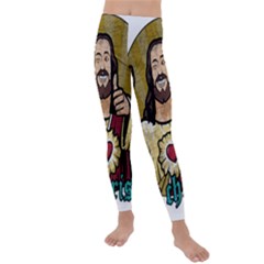 Buddy Christ Kids  Lightweight Velour Leggings by Valentinaart