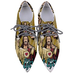 Buddy Christ Pointed Oxford Shoes by Valentinaart