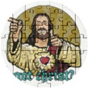 Buddy Christ Wooden Puzzle Round View1