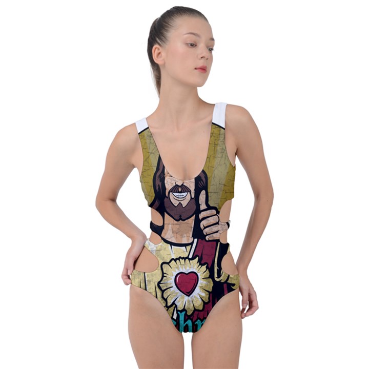 Buddy Christ Side Cut Out Swimsuit