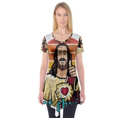 Got Christ? Short Sleeve Tunic  by Valentinaart