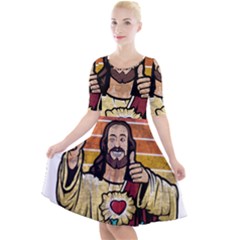 Got Christ? Quarter Sleeve A-line Dress by Valentinaart