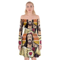 Got Christ? Off Shoulder Skater Dress by Valentinaart