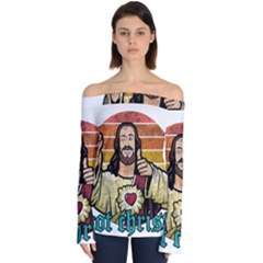 Got Christ? Off Shoulder Long Sleeve Top by Valentinaart