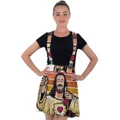 Got Christ? Velvet Suspender Skater Skirt by Valentinaart