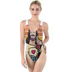 Got Christ? High Leg Strappy Swimsuit by Valentinaart