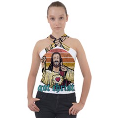 Got Christ? Cross Neck Velour Top by Valentinaart