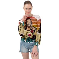 Got Christ? Banded Bottom Chiffon Top by Valentinaart