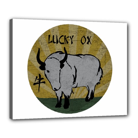 Chinese New Year ¨c Year Of The Ox Canvas 20  X 16  (stretched) by Valentinaart