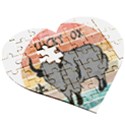 Chinese New Year ¨C Year of the Ox Wooden Puzzle Heart View3