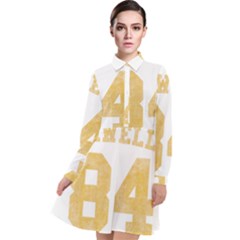 Orwell 84 Long Sleeve Chiffon Shirt Dress by Valentinaart