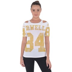 Orwell 84 Shoulder Cut Out Short Sleeve Top by Valentinaart