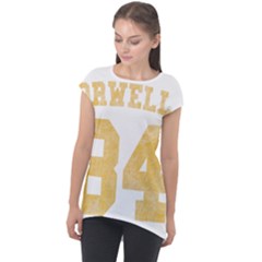 Orwell 84 Cap Sleeve High Low Top by Valentinaart