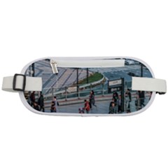 Crowded Urban Scene, Osaka Japan Rounded Waist Pouch by dflcprintsclothing