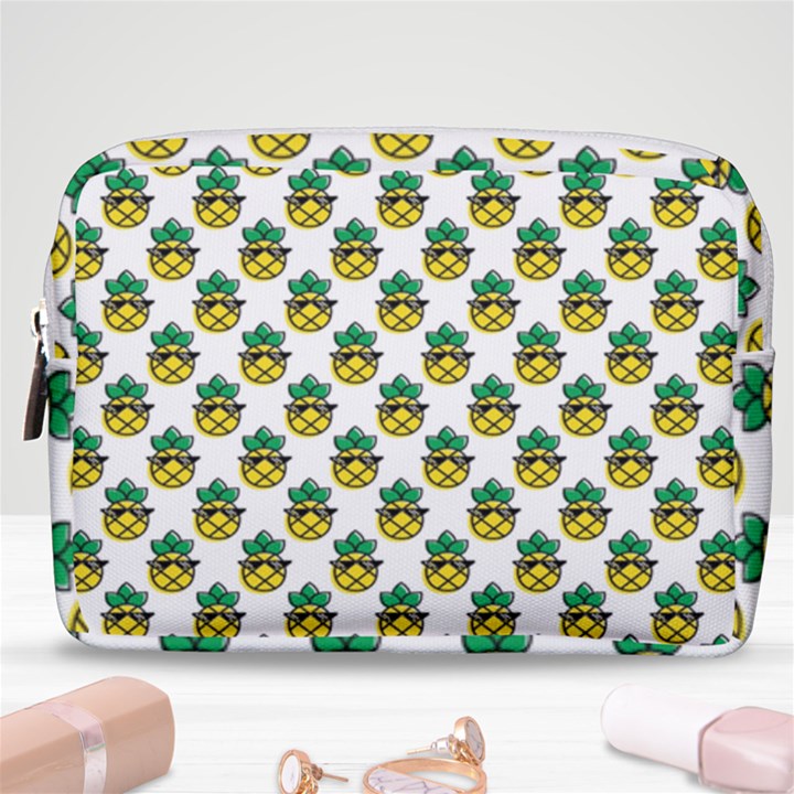 Holiday Pineapple Make Up Pouch (Medium)