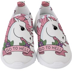 Go To Hell Kids  Slip On Sneakers by Valentinaart