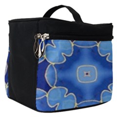 Blue Ornate Make Up Travel Bag (small) by Dazzleway