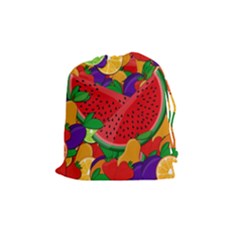 Fruit Life 2  Drawstring Pouch (medium) by Valentinaart