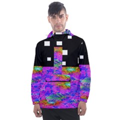 Fractal Flower Men s Front Pocket Pullover Windbreaker by Sparkle