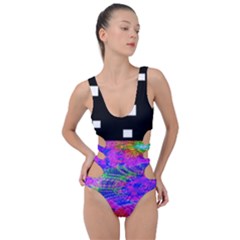 Fractal Flower Side Cut Out Swimsuit by Sparkle