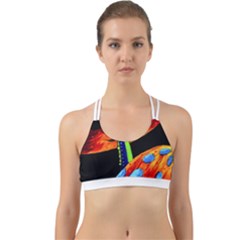 Mushroom Painting  Back Web Sports Bra by AstralArtistV