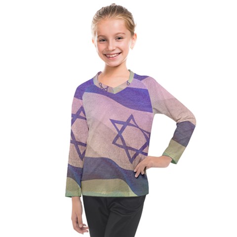 Israel Kids  Long Mesh Tee by AwesomeFlags