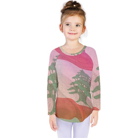 Lebanon Kids  Long Sleeve Tee by AwesomeFlags