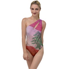 Lebanon To One Side Swimsuit by AwesomeFlags