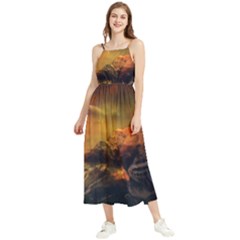 Tiger King In A Fantastic Landscape From Fonebook Boho Sleeveless Summer Dress by 2853937