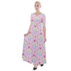 Kawaii Cupcake  Half Sleeves Maxi Dress by lisamaisak