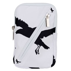 Seagull Flying Silhouette Drawing 2 Belt Pouch Bag (large) by dflcprintsclothing