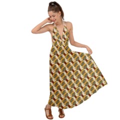 Abstract Illusion Backless Maxi Beach Dress by Sparkle