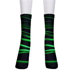 Green Light Painting Zig-zag Men s Crew Socks by Dutashop