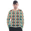 Texture Plaid Men s Long Sleeve Raglan Tee View1