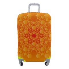 Fractal Yellow Orange Luggage Cover (small) by Dutashop