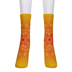 Fractal Yellow Orange Men s Crew Socks by Dutashop