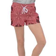 Background Floral Pattern Velour Lounge Shorts by Dutashop