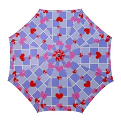 Love Hearts Valentine Decorative Golf Umbrellas by Dutashop