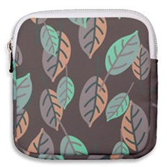 Leaf Brown Mini Square Pouch by Dutashop