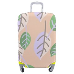 Leaf Pink Luggage Cover (medium) by Dutashop