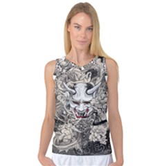 Samurai Oni Mask Women s Basketball Tank Top by Saga96