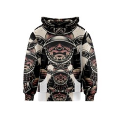 Samurai Oni Mask Kids  Pullover Hoodie by Saga96