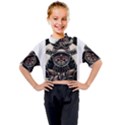 Samurai Oni Mask Kids Mock Neck Tee View1