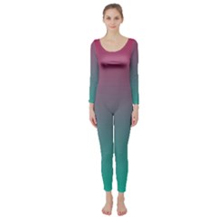 Teal Sangria Long Sleeve Catsuit by SpangleCustomWear