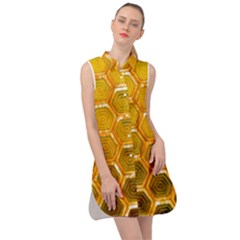 Hexagonal Windows Sleeveless Shirt Dress by essentialimage365